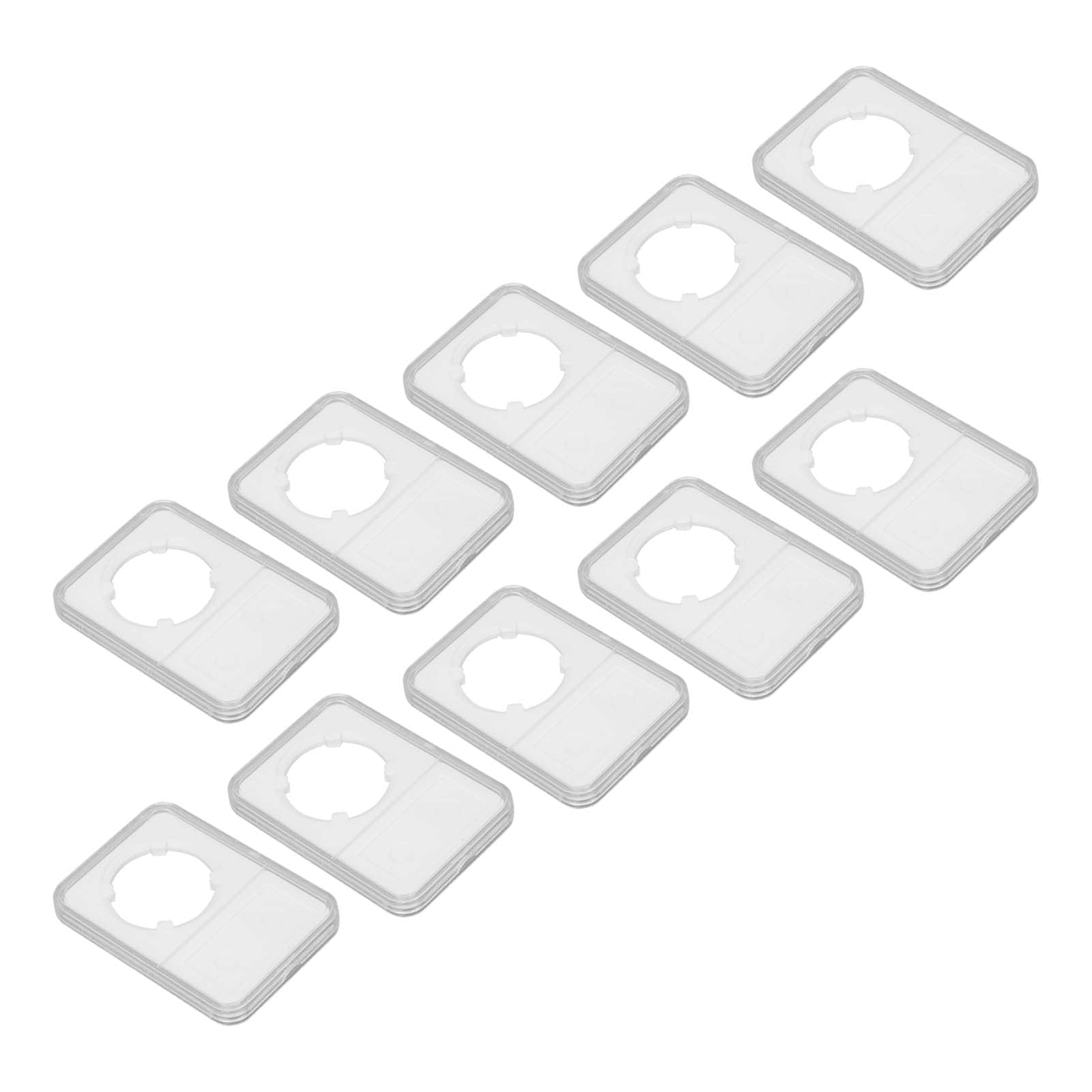 35mm Clear Plastic Storage Box - 10 Pack for Organizing Collectibles, Jewelry, Beads & Small Items | Durable Transparent Container for Home, Office & Craft Storage