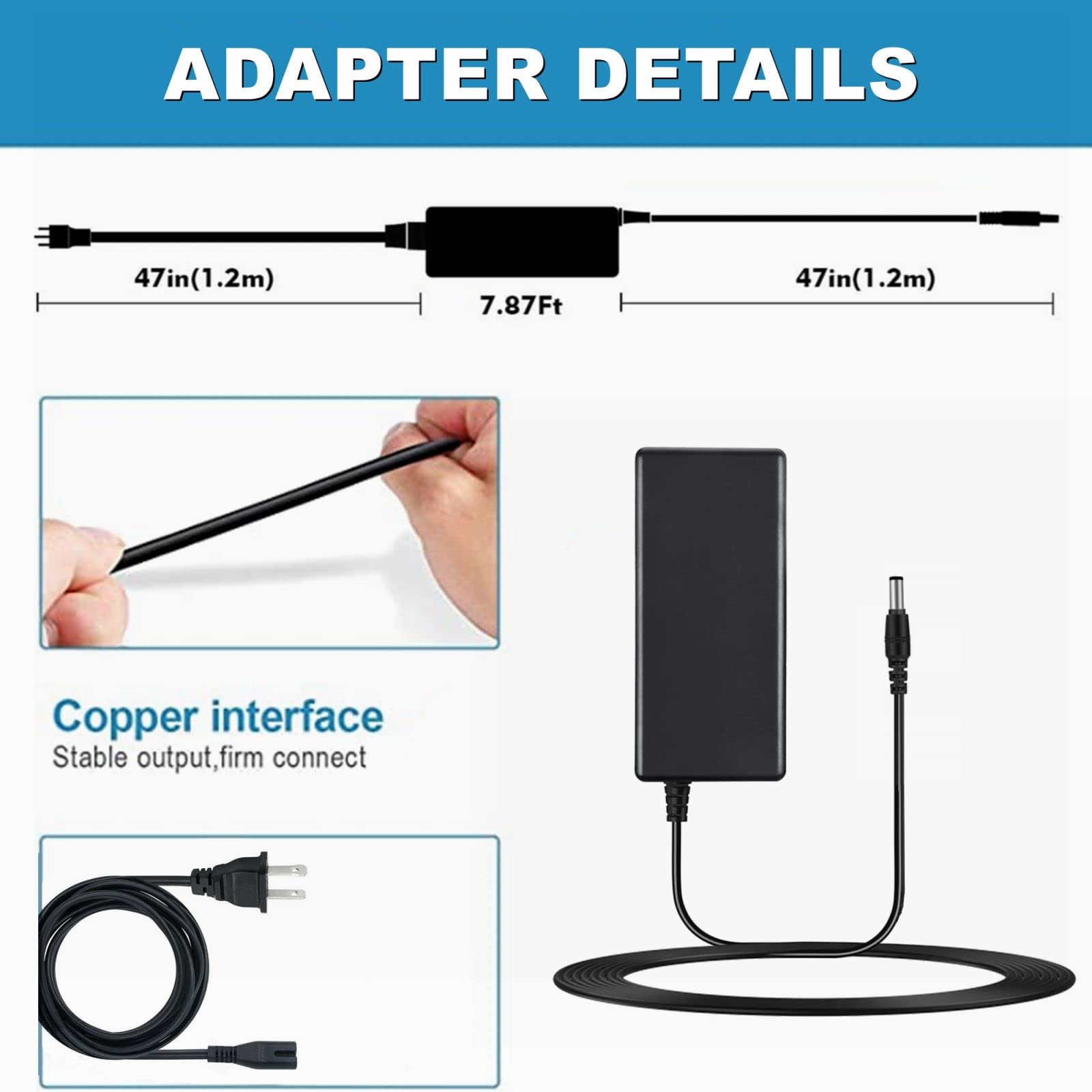 Original AC Adapter Wall Charger Replacement for Nyne Rebel Portable Wireless Speaker - Power Supply Cord with Fast Charging - Perfect for Home, Office & Travel Use