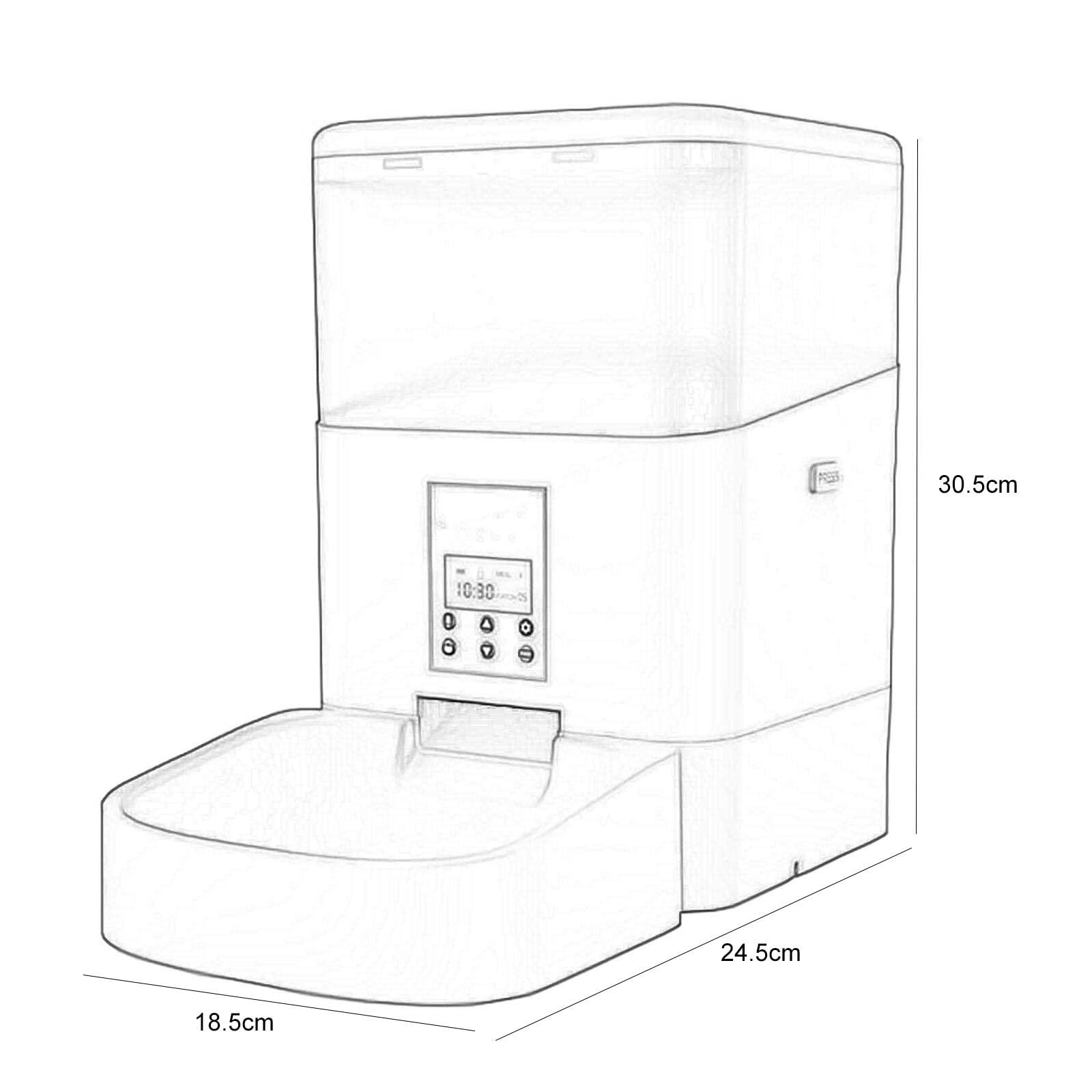 Automatic Pet Feeder for Dogs & Cats - Programmable Timer, Voice Recorder, Transparent Food Bowl (Black) - Perfect for Home, Travel & Busy Pet Owners