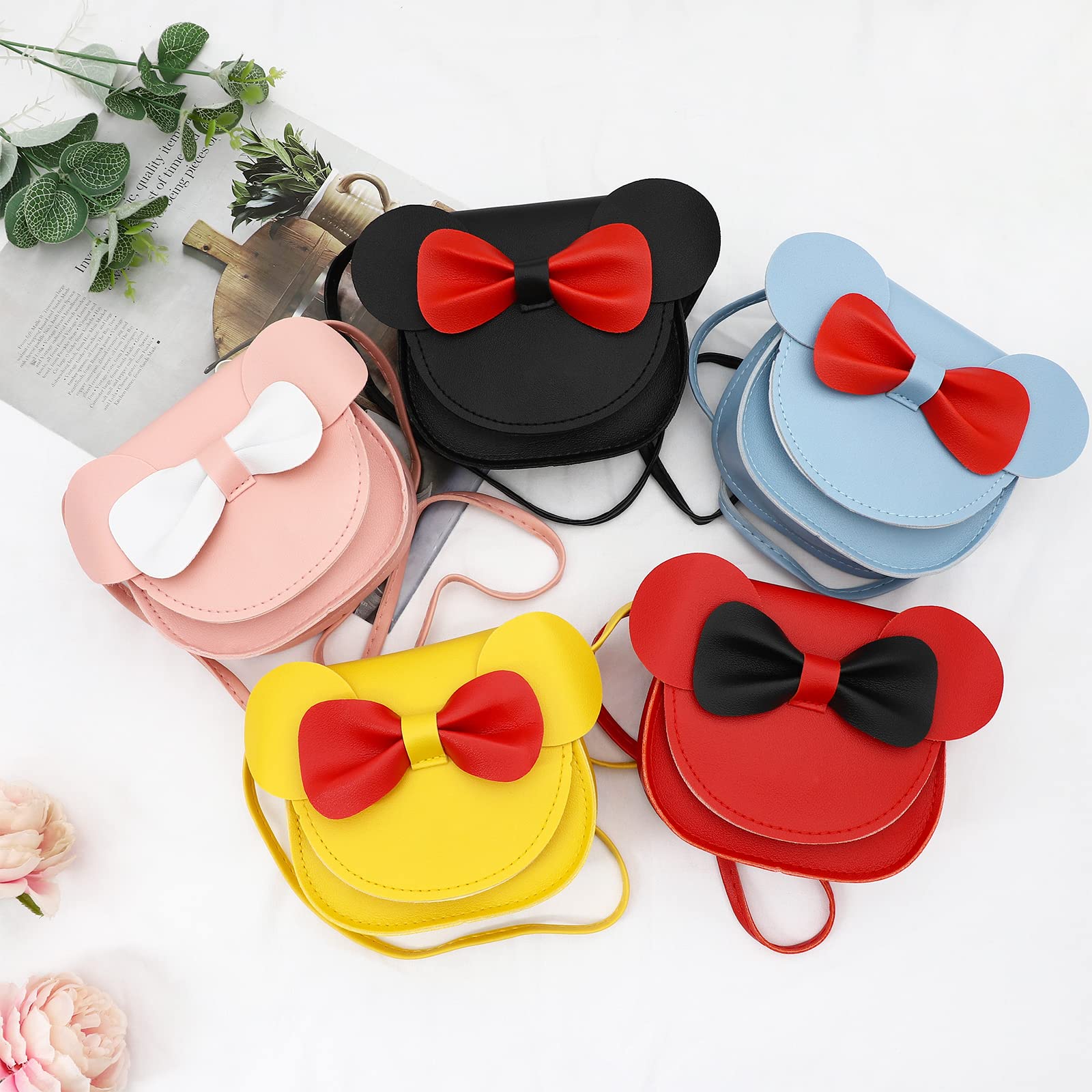 SOTOGO 8-Piece Little Girls Crossbody Purse Set - Cute Princess Handbags & Mini Shoulder Bags for Toddlers (8 Colors) - Perfect for Birthday Gifts, Dress-Up Play & Everyday Use