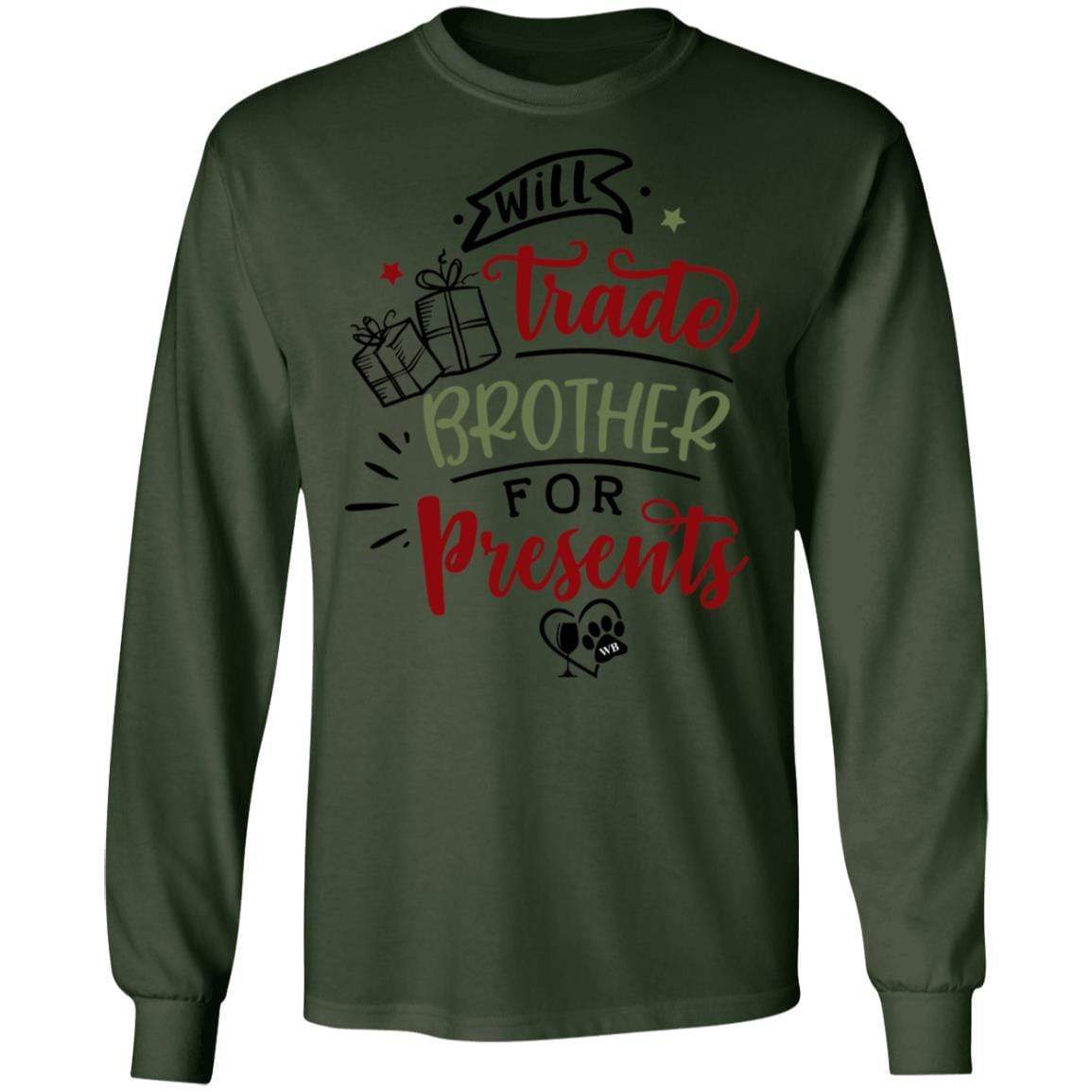 WineyBitches.Co Brother For Presents Long Sleeve Ultra Cotton T-Shirt | Funny Sibling Gift for Christmas, Birthday & Family Reunions