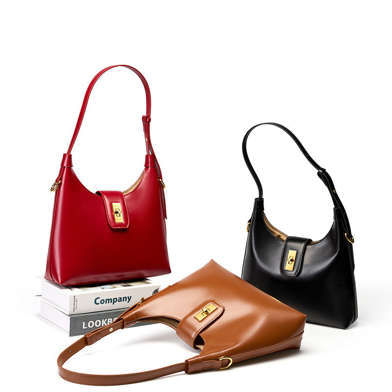 Genuine Leather Handbag for Women - Stylish Crossbody Shoulder Bag, Tote & Underarm Purse - Perfect for Work, Travel & Everyday Use