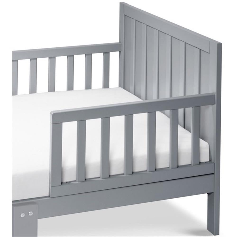 Carter's by DaVinci Benji Toddler Bed in Grey - Greenguard Gold Certified Safe & Non-Toxic | Perfect for Nursery, Daycare & Kids' Bedroom | Toddler Transition Bed