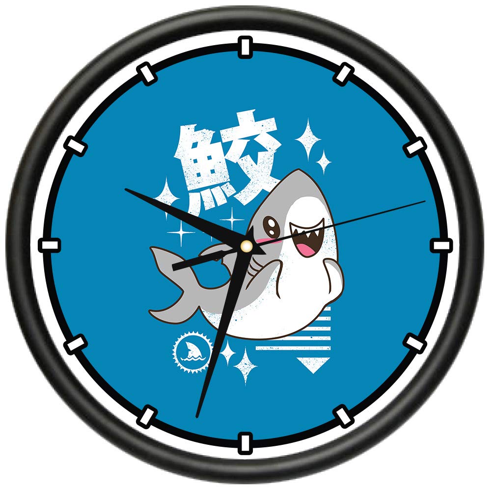 SignMission Cute Shark Wall Clock - Silent Quartz Movement for Home, Office, School & Bedroom Decor | Perfect Gift for Kids & Shark Lovers