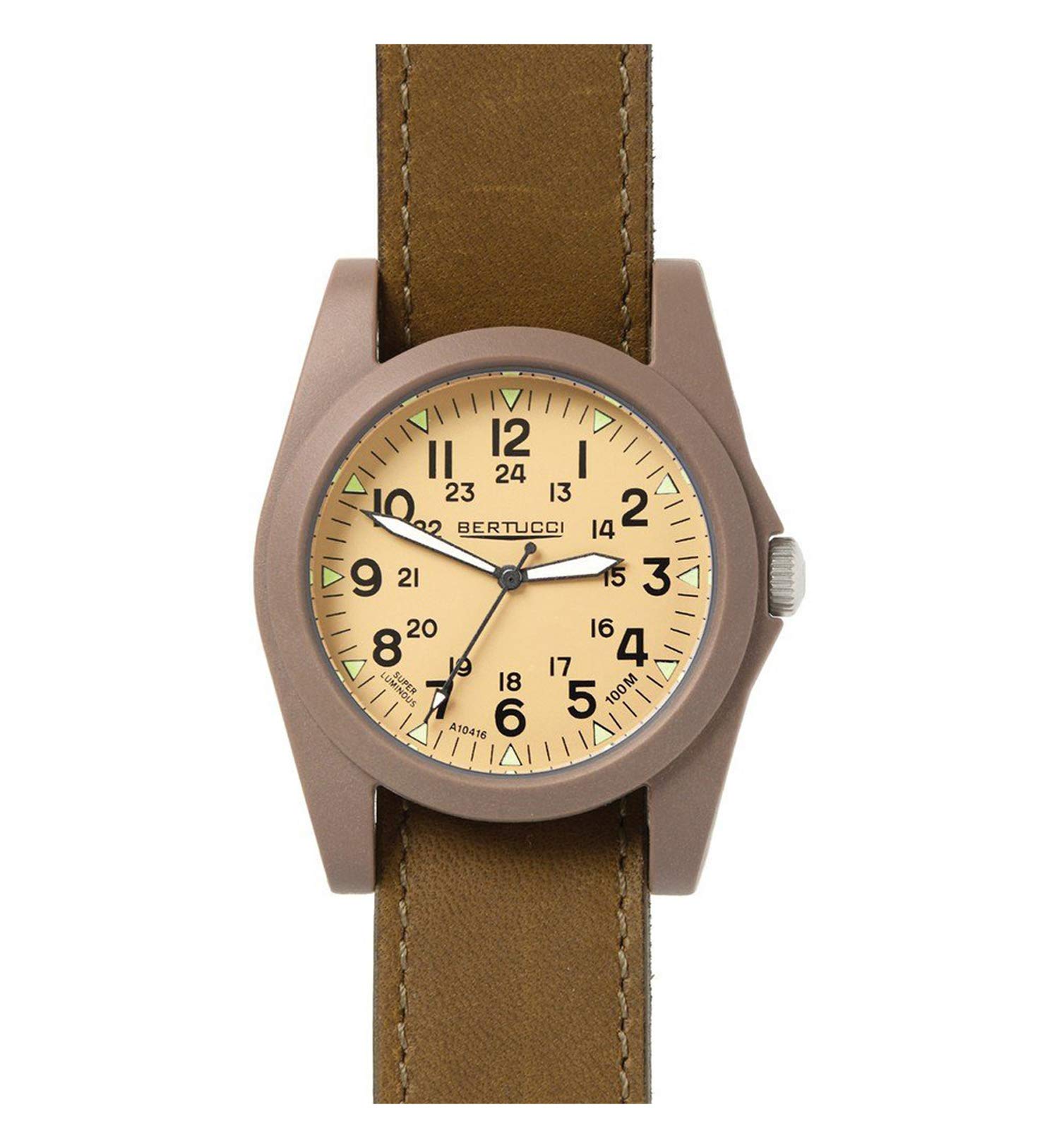 Bertucci Sportsman Vintage Watch - Classic Analog Wristwatch for Men, Water Resistant, Durable Nylon Strap - Perfect for Outdoor Adventures, Hiking, and Casual Wear