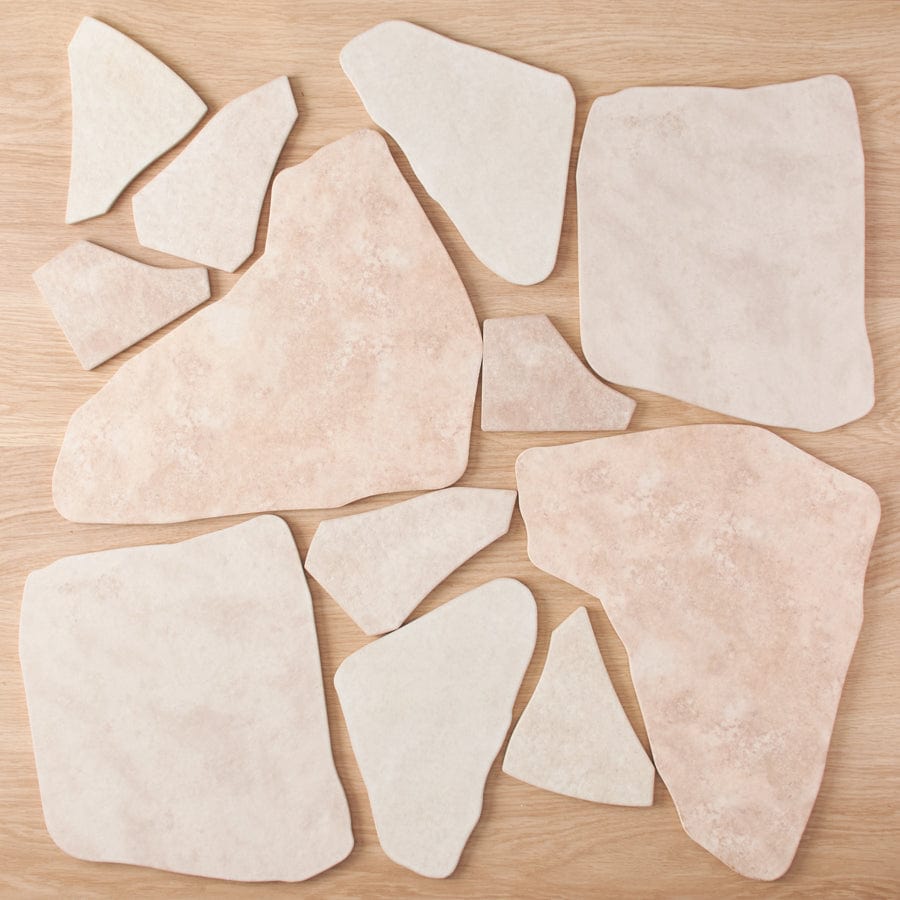 Clovelly Stone Look Crazy Paving Tiles - Natural Stone Effect Outdoor Flooring for Patio, Garden & Walkway Landscaping