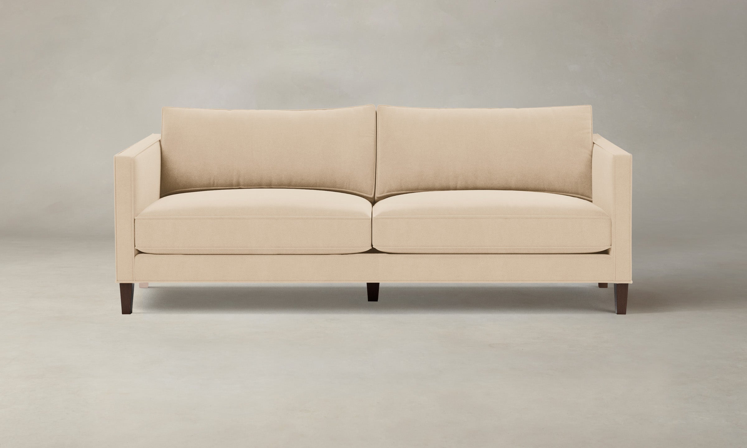 Crosby Sofa - Luxurious Performance Velvet Upholstery in Soft Butter Color for Living Room & Lounge Comfort