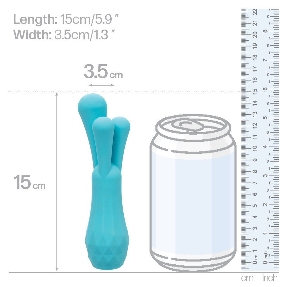 Gia Vibrating Waterproof Silicone Triple Teaser - Sensual Massager for Couples & Solo Play - Perfect for Bedroom Fun & Intimate Moments