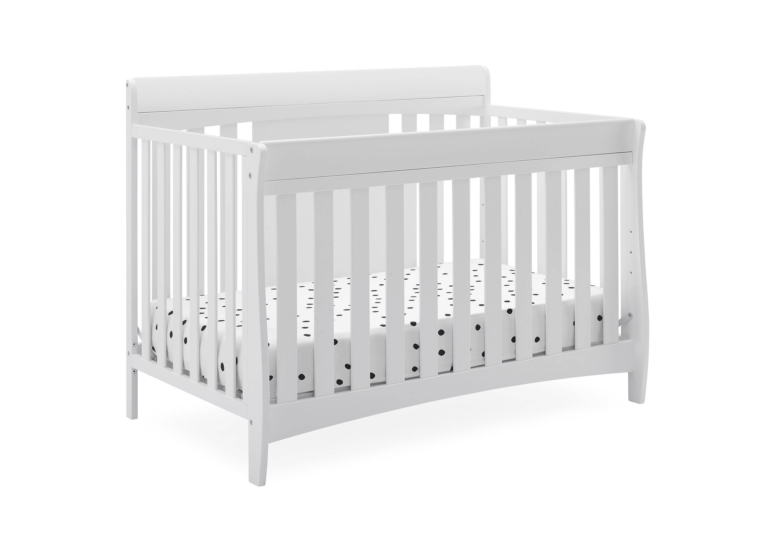 Richmond 6-in-1 Convertible Baby Crib - Toddler Bed & Daybed with Adjustable Height, White Nursery Furniture for Newborn to Teen - Perfect for Small Spaces & Modern Nurseries