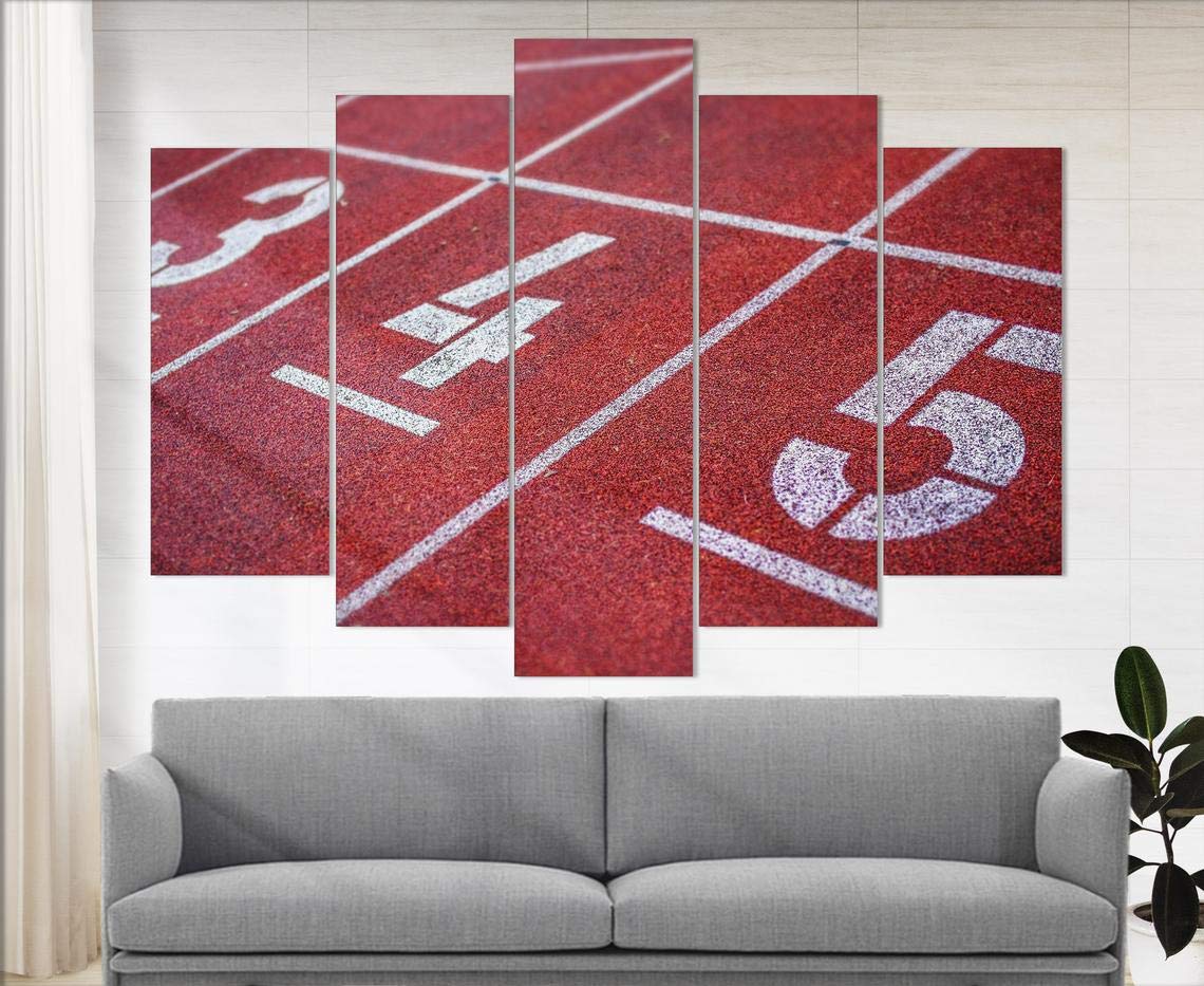 Running Canvas Art - Motivational Runner Gift & Wall Decor - High-Quality Running Track Print for Home Gym or Office - Perfect for Athletes & Coaches