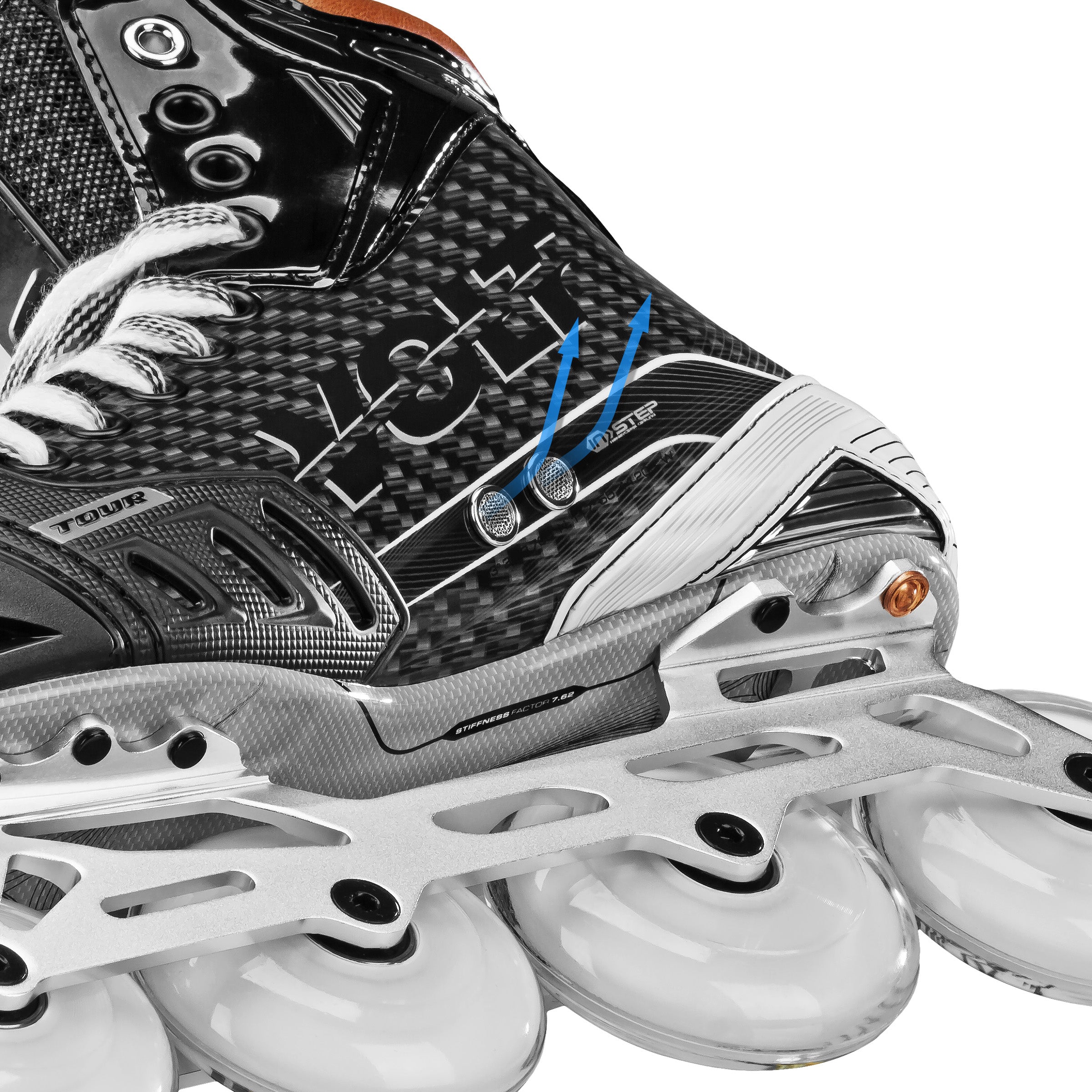 Volt KV1 Black Roller Hockey Skates - High Performance Inline Skates for Men & Women - Perfect for Street Hockey, Rink Play & Outdoor Skating