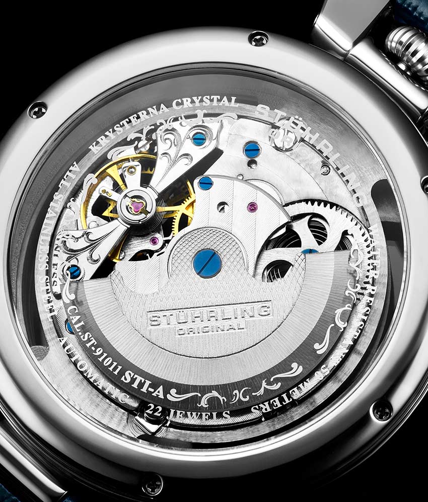 Emperor's Grandeur 127A Automatic 49mm Skeleton Watch for Men - Luxury Mechanical Timepiece with Open Heart Design - Perfect for Formal Events, Business Meetings & Special Occasions