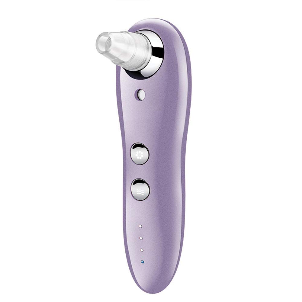 XCJ Electric Blackhead Remover Vacuum - USB Rechargeable Facial Pore Cleanser & Acne Comedone Extractor Kit, Deep Cleansing Blackhead Suction Tool for Acne-Prone Skin (Purple) - Perfect for Daily Skincare Routine & Spa-Like Facial Treatment at Home