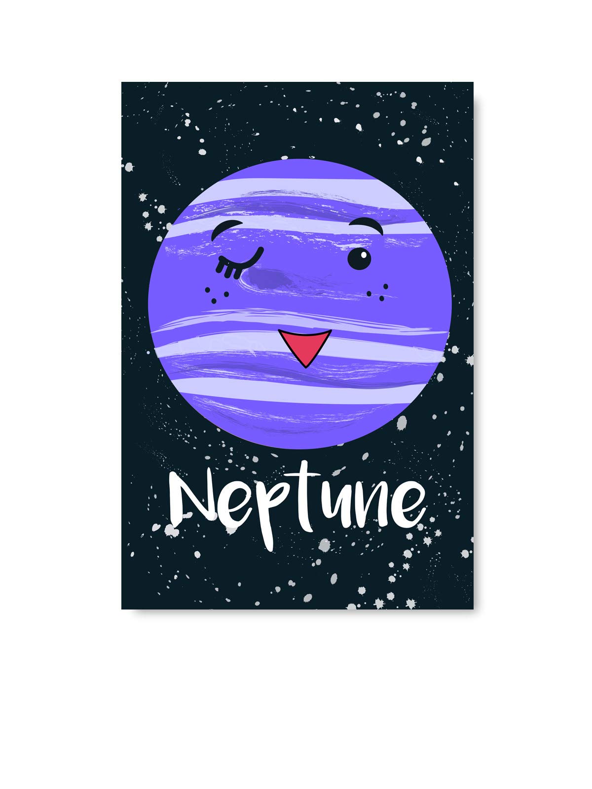 Funny Ugly Christmas Sweater Planets Poster - Baby Neptune Nursery Wall Art Decor Print 32