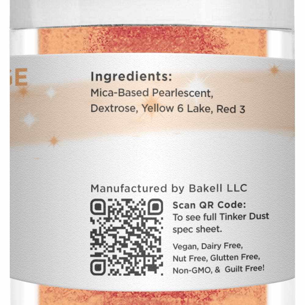 Bulk Size Creamsicle Orange Tinker Dust® Glitter for DIY Crafts, Nail Art, and Party Decorations – Vibrant & Long-Lasting Sparkle
