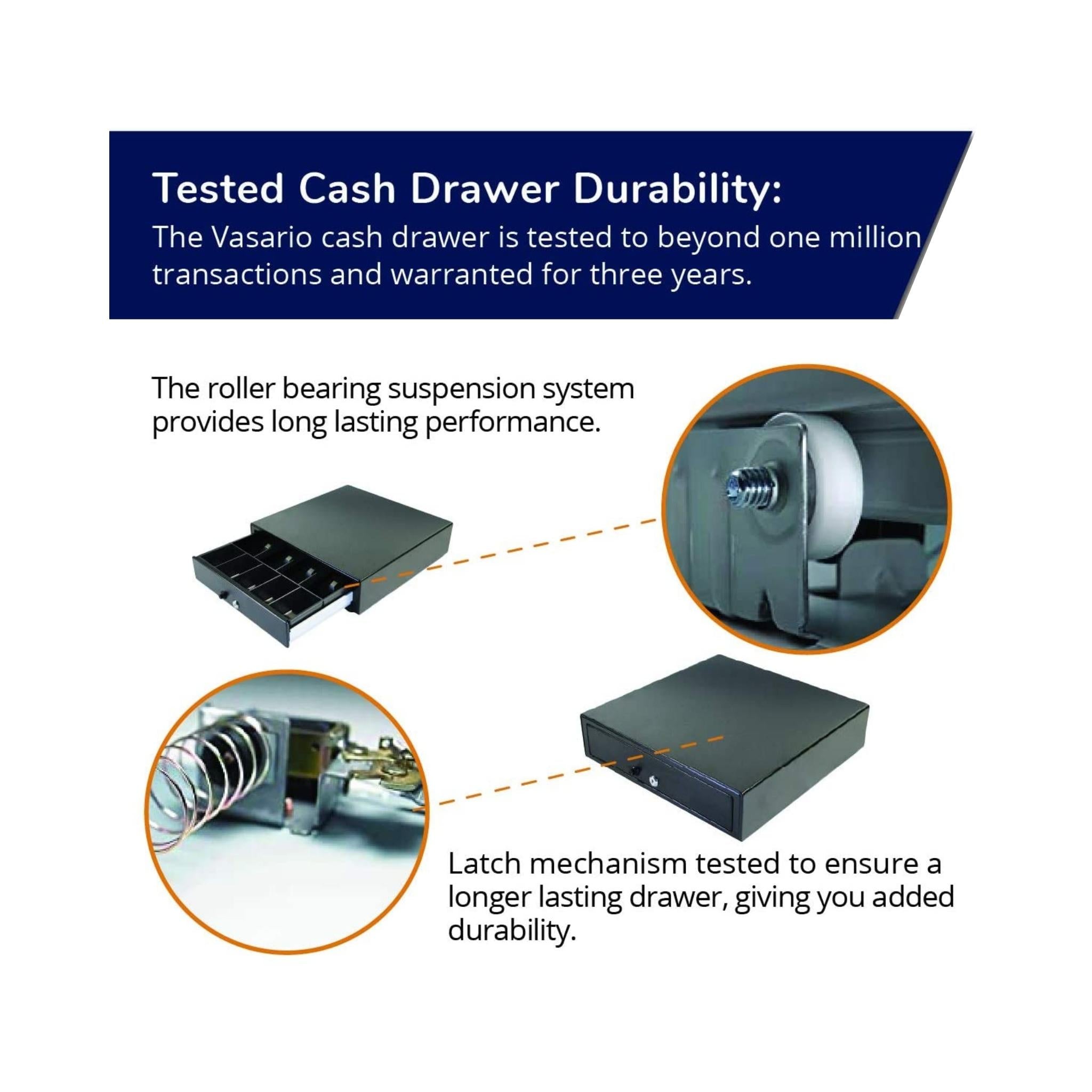 APG Vasario 1416 Standard Duty Cash Drawer - Secure Non-Media Cash Register Drawer for Retail Stores, Restaurants & Small Businesses