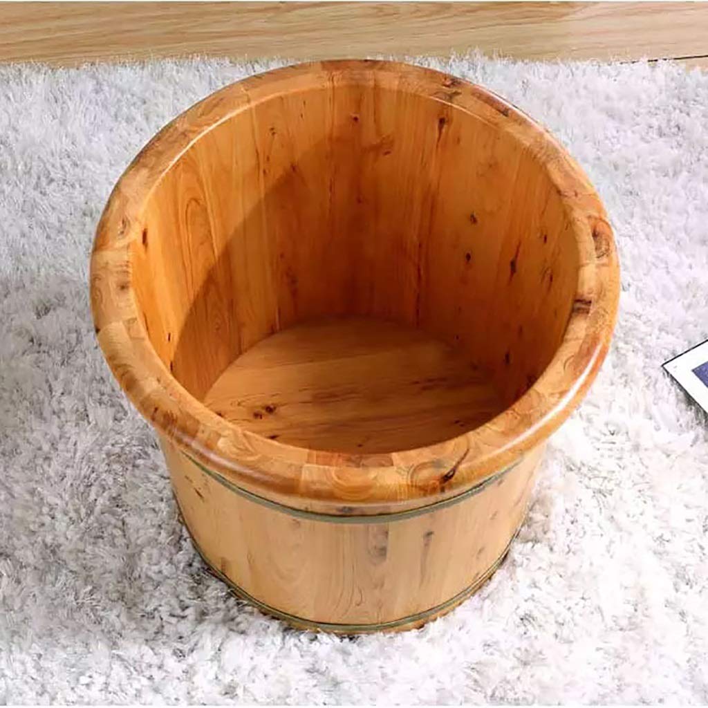 Premium Wooden Foot Soaking Tub with Massage Rollers - Large Capacity Spa Pedicure Basin for Relaxation - Smooth Surface Sauna Bucket for Bathroom, Home Spa & Wellness Retreats