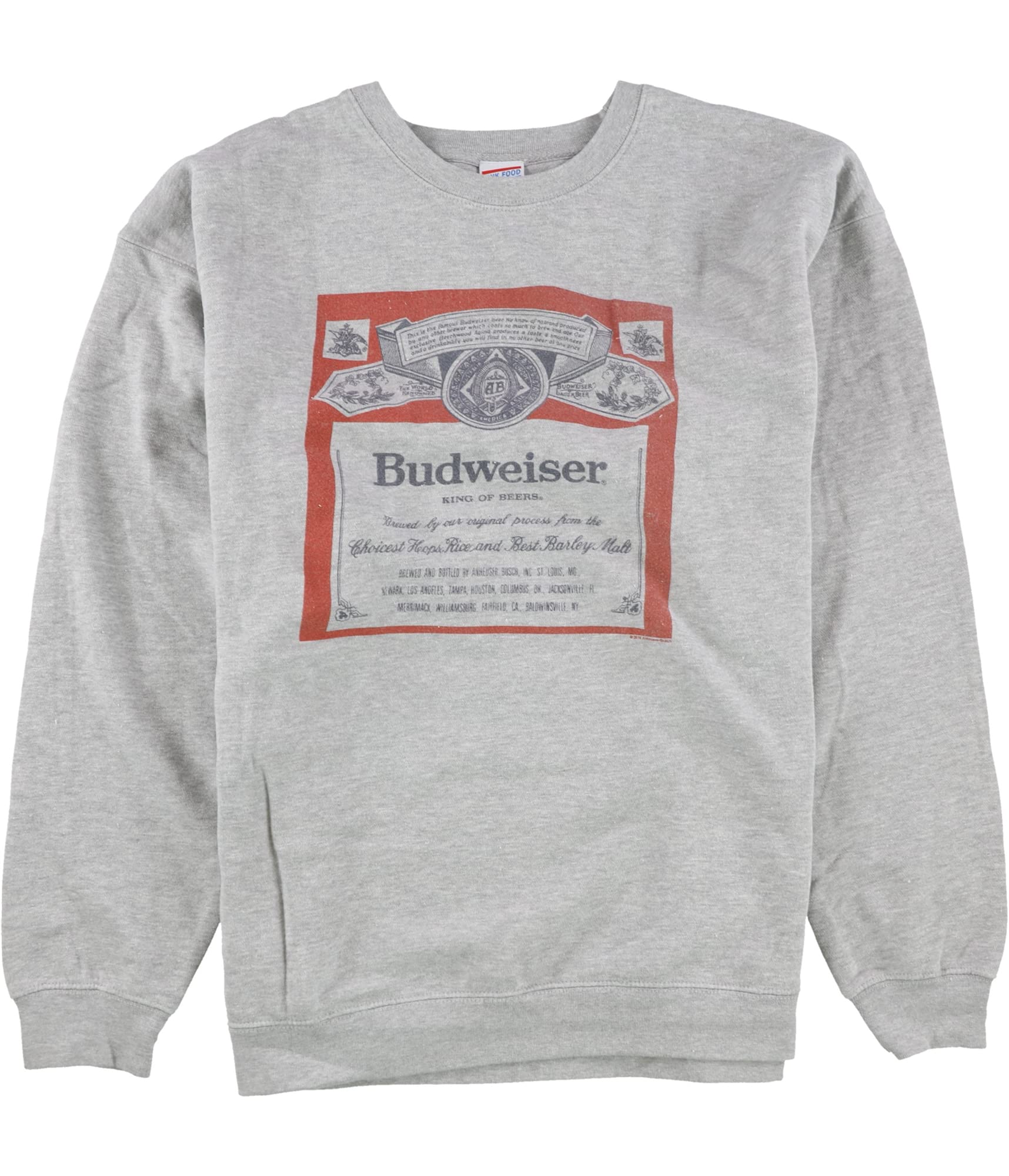 Budweiser Men's Graphic Sweatshirt - Casual Pullover Hoodie for Beer Lovers, Sports Bars & Game Day Outfits