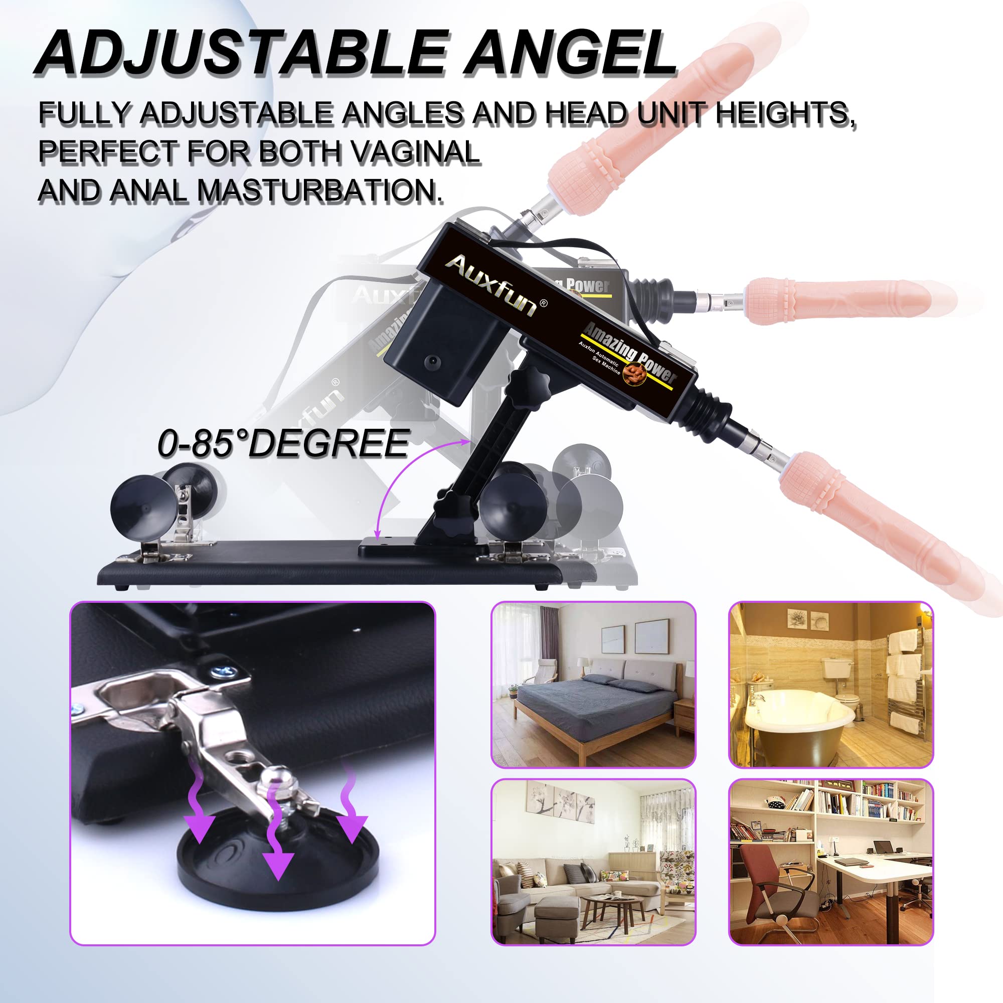Premium Thrusting Sex Machine for Women & Men - Hands-Free Love Machine with 3 XLR Connector & Masturbator - Perfect for Couples Play, Solo Pleasure, and BDSM Scenes