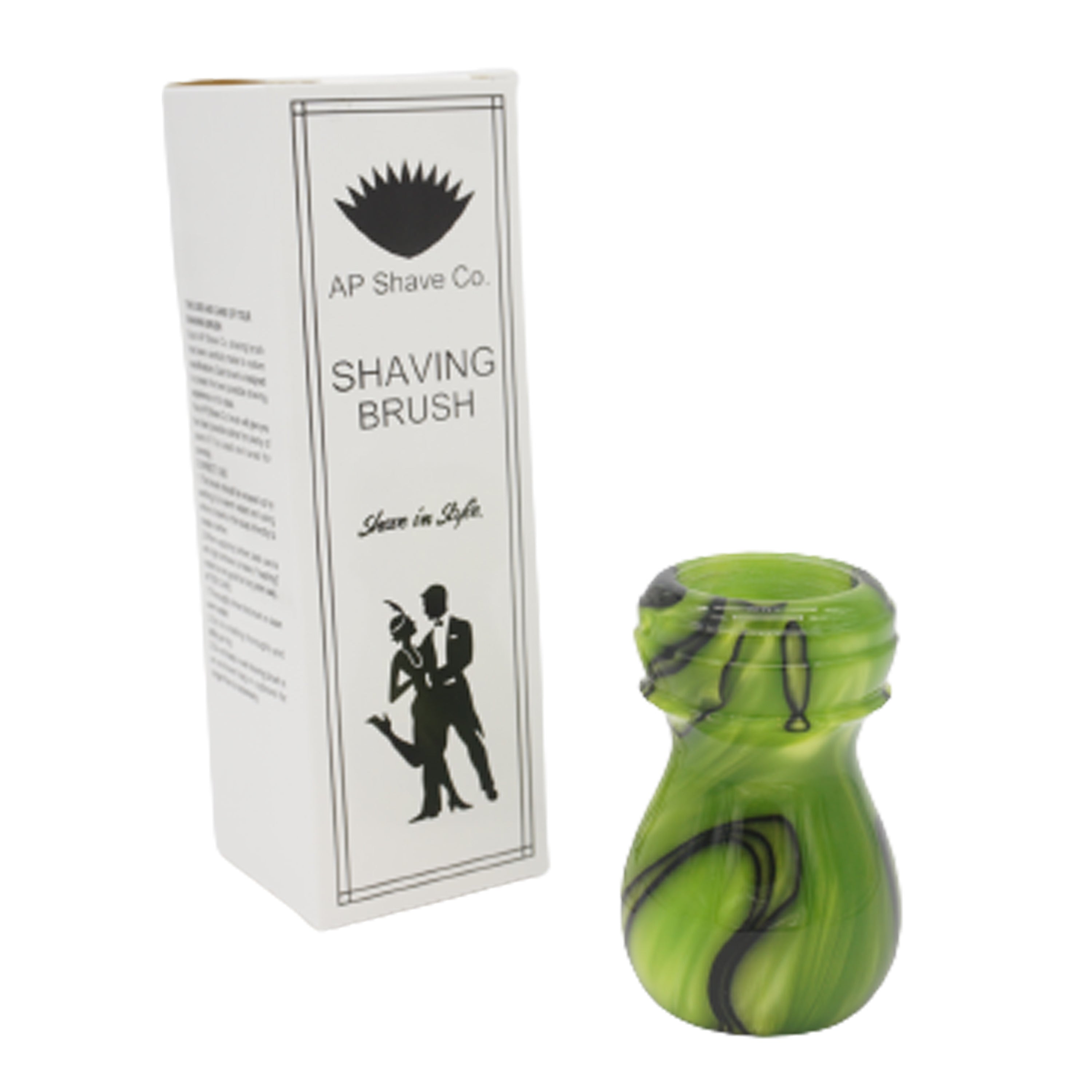 Premium Toxic Green Handcrafted Shaving Brush Handle - Fits 24mm & 26mm Knots - Perfect for Wet Shaving, Grooming Kits & Luxury Bathroom Accessories