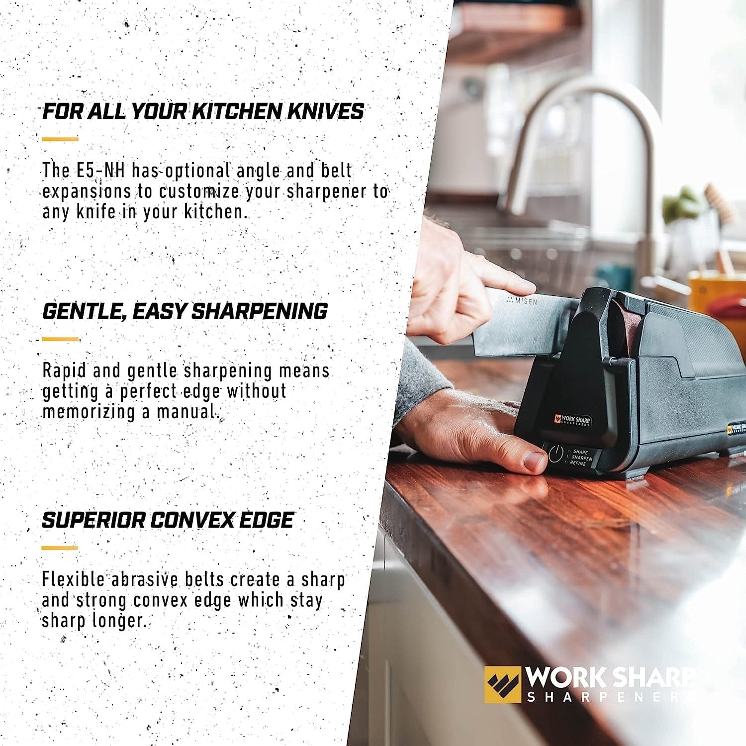 Work Sharp Electric Knife Sharpener - Professional Precision Tool for Kitchen Knives, Scissors & Tools | Perfect for Home Chefs, Butchers & Outdoor Enthusiasts