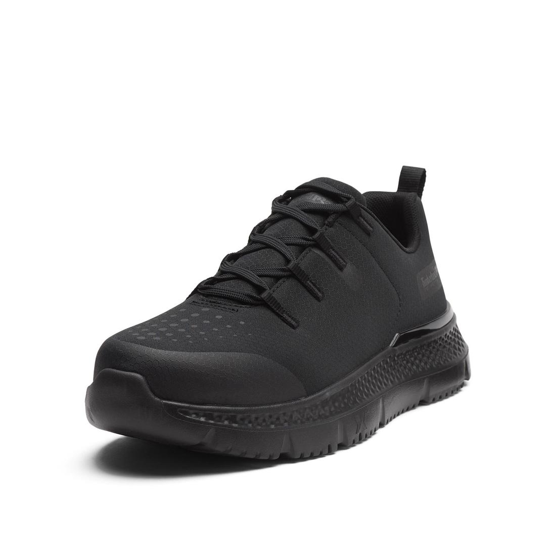 Intercept Steel Toe Oxford Work Shoes for Men - Black Safety Shoes for Construction & Industrial Work | Comfortable & Durable Work Boots