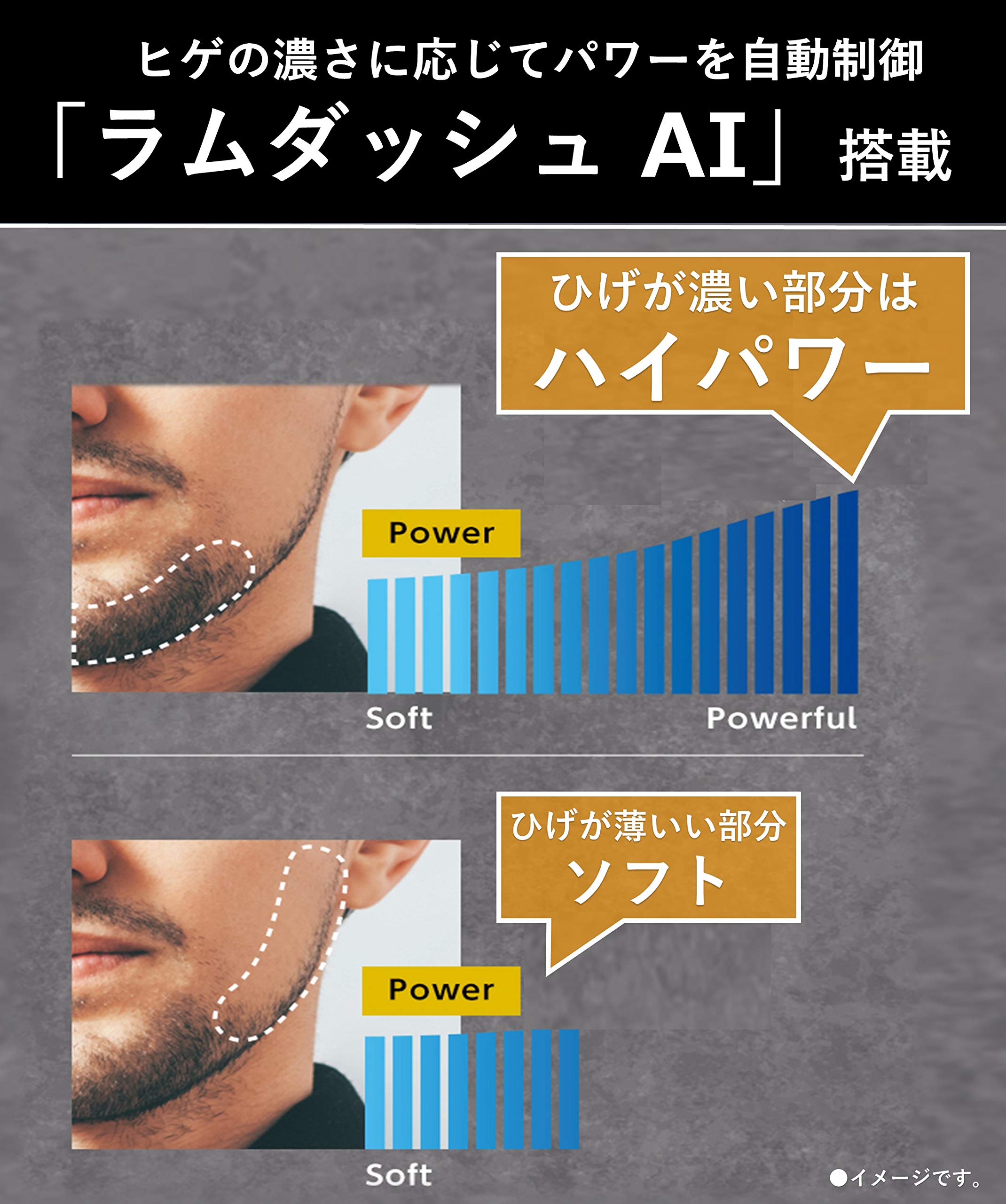 Panasonic ES-CLV9E-S LAMDASH Electric Shaver with Automatic Cleaning Charger - Silver (Japan Import) - Perfect for Travel & Daily Grooming