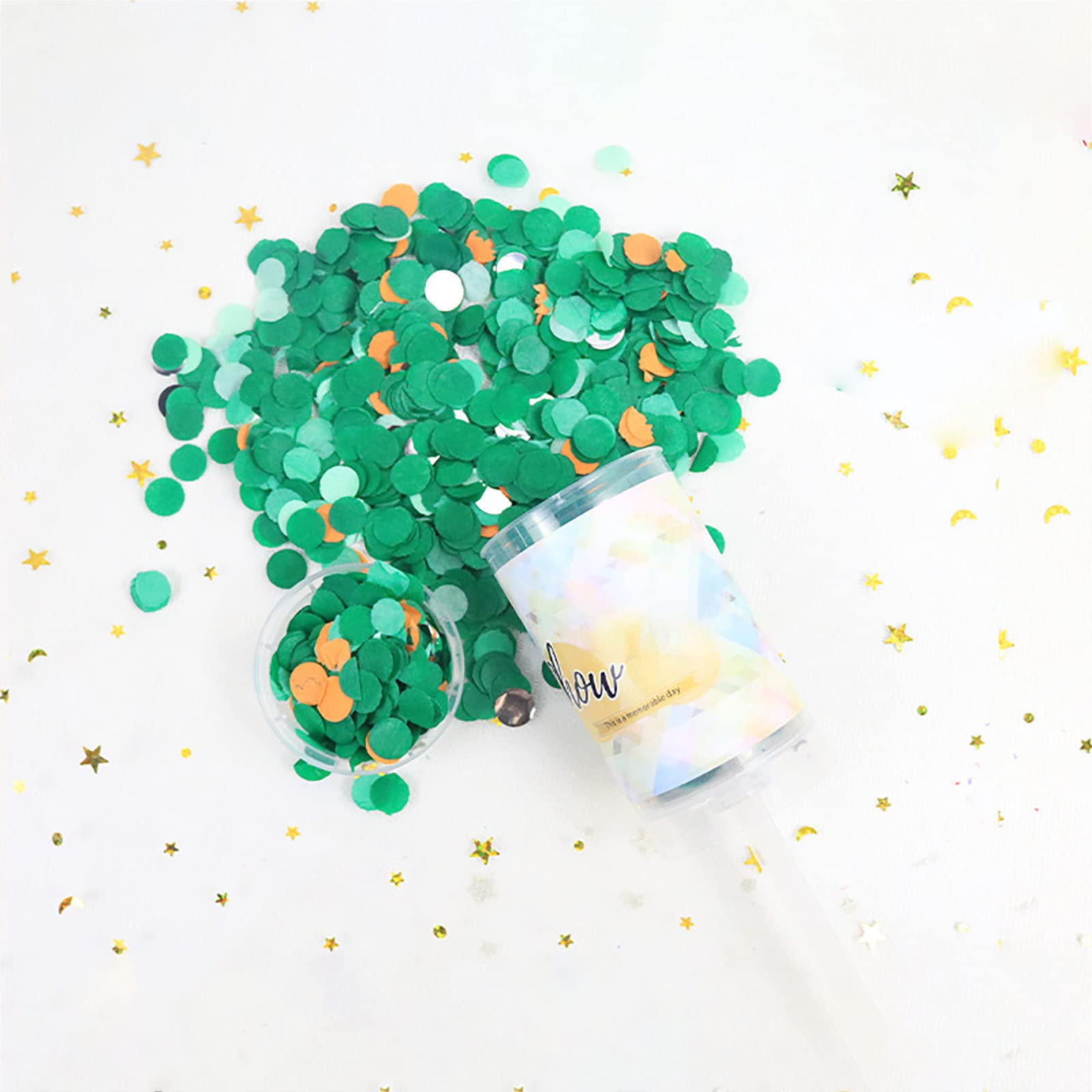 JSDS Wedding & Birthday Party Confetti Spray - Push & Pop Festive Atmosphere Maker (6.7 Inch) for Celebrations, Events & Pantry Decorations