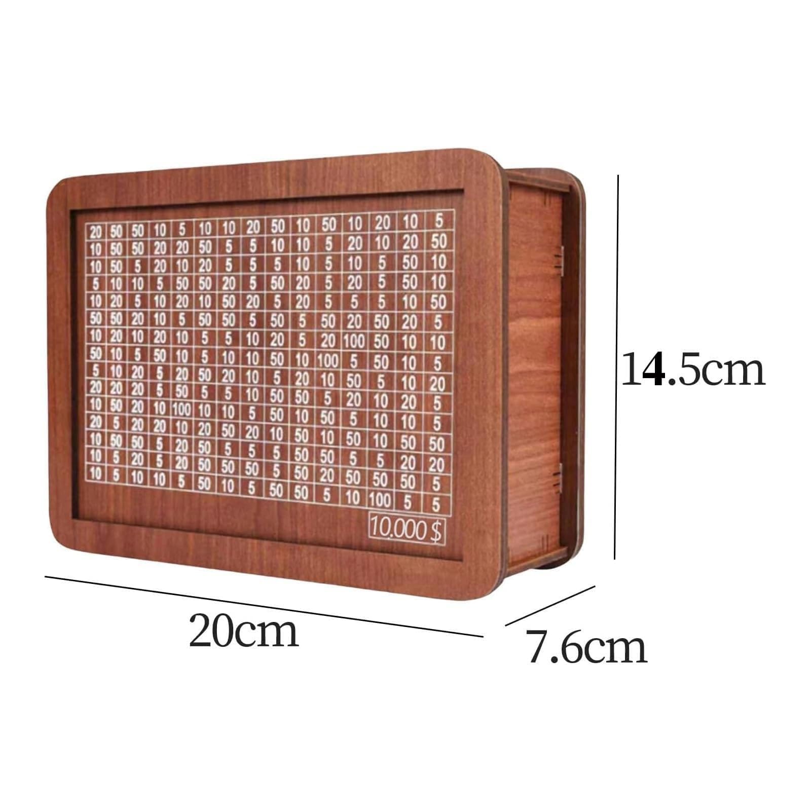 Tenkaybox Wooden Cash Vault - Premium Money Saving Box for $1000 Bills | Secure Cash Storage for Home, Office & Gift Giving | Durable Wooden Savings Box with Lock