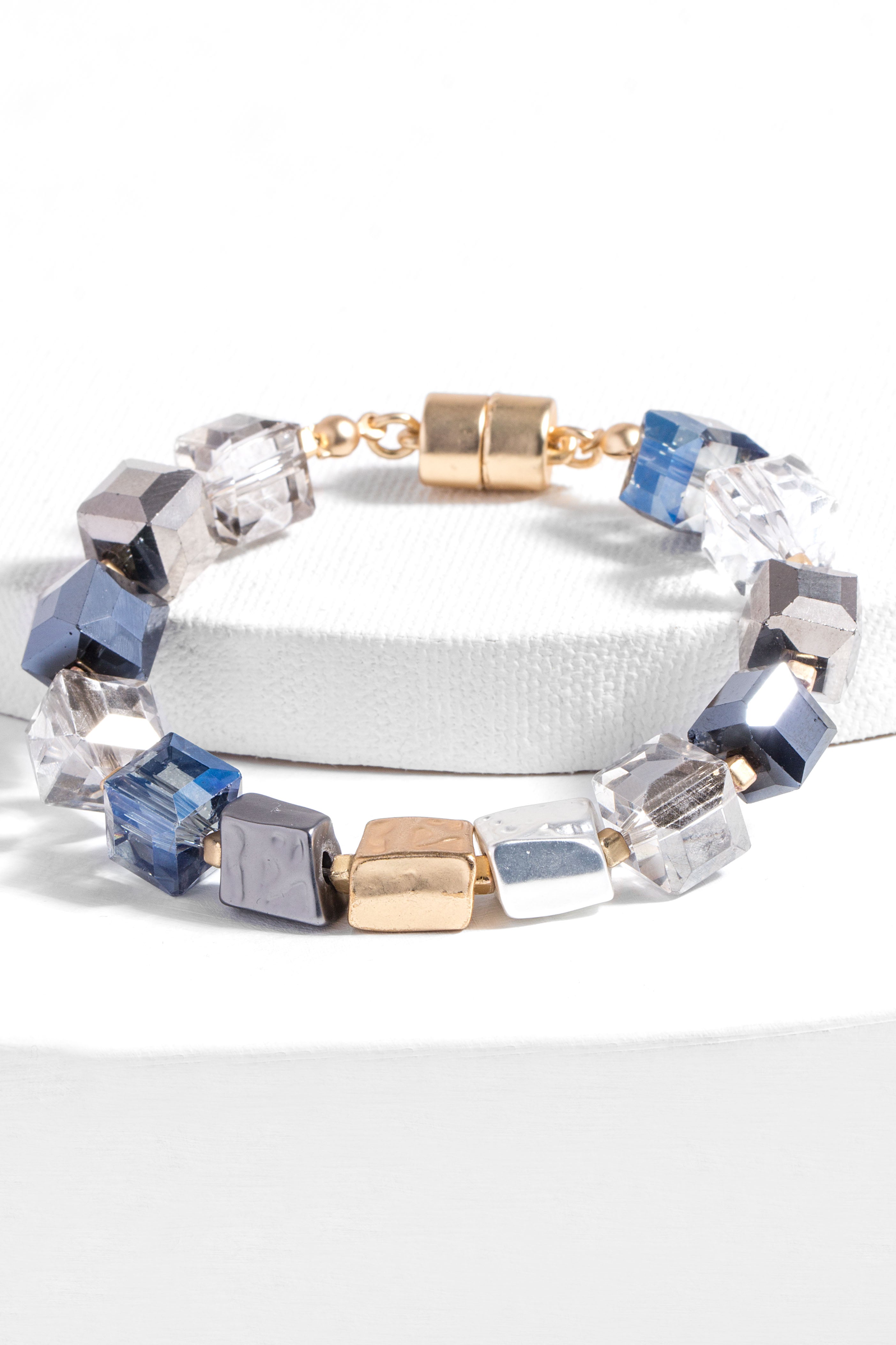 Faceted Bead & Stone Bracelet for Women - Elegant Handmade Gemstone Jewelry - Perfect for Boho Style, Gift Giving & Everyday Wear