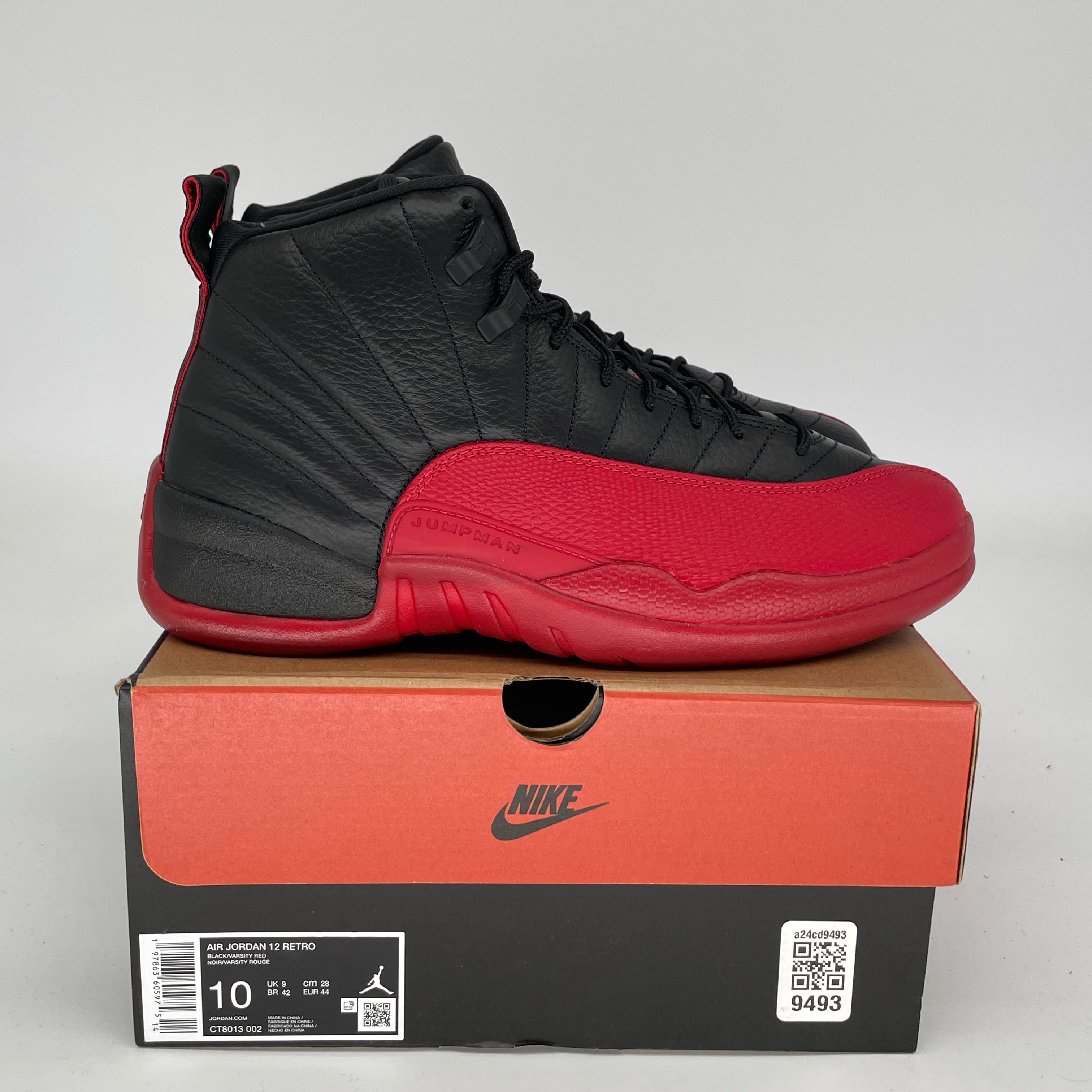AIR JORDAN 12 FLU GAME Basketball Shoes Men's Size 10 - Black/Red CT8013-002 | Retro Sneakers for Basketball, Streetwear & Casual Outfits