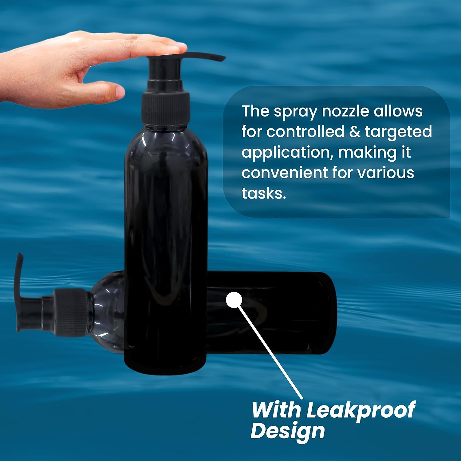 Refillable 200ml Clear Plastic Pump Bottles - Travel Size Leak-Proof Cosmetic Containers for Shampoo, Lotion, Oil & Toiletries (Set of 4) - Perfect for Travel, Gym, Home & Salon Use