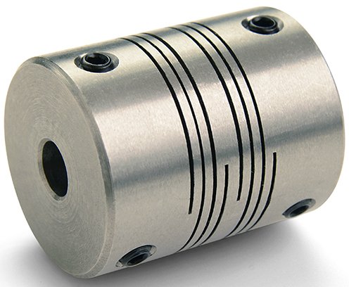 Stainless Steel MWS25-8-8-SS Beam Coupling - 8mm Bore Set Screw Type Shaft Connector for CNC Machines, Robotics & 3D Printers | Ruland Manufacturing Co Inc