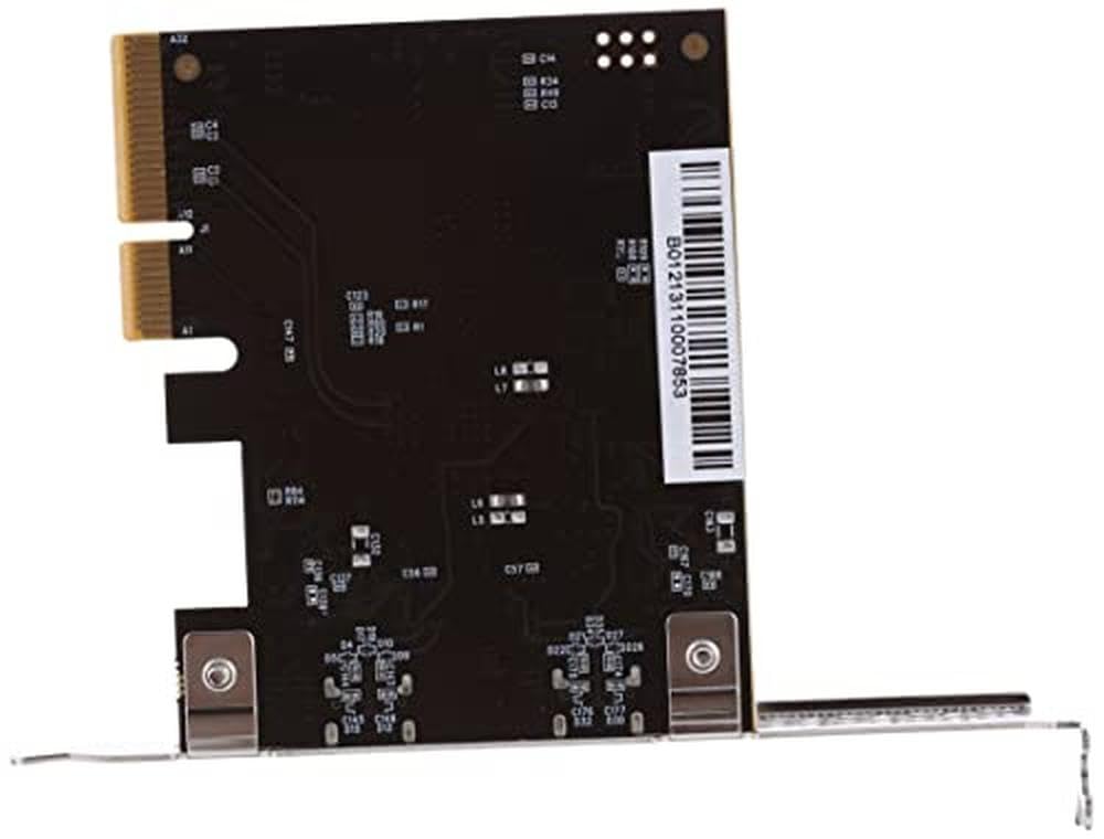 Sonnet Allegro USB-C 2 Port PCIe Card - Thunderbolt 3 Compatible for Mac & PC - Silver/Green (USB3C-2PM-E) - Perfect for External Storage & High-Speed Data Transfer