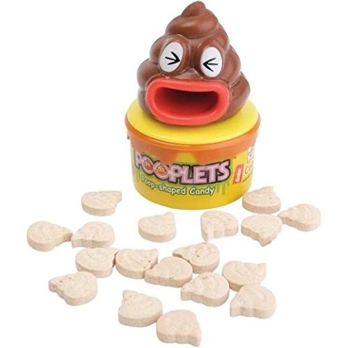 Kidsmania Pooplets Poop Emoji Shaped Candy Toy - 12 Count Display Box | Fun Novelty Gifts for Kids Birthday Parties & Prank Gifts