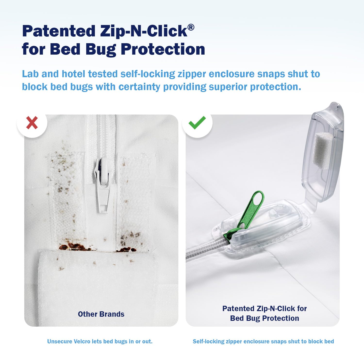 CleanRest PRO Max Mattress Encasement - Zippered Waterproof Bed Bug Protector with Patented Zip-N-Click Closure | King Size | Hypoallergenic & Dust Mite Proof | Perfect for Allergy Sufferers, Frequent Mattress Flippers & Home Protection