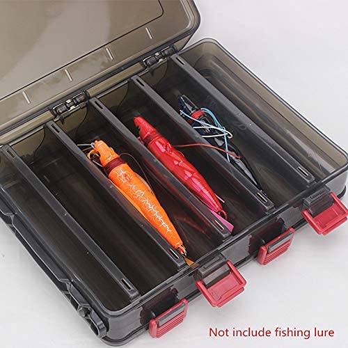 OriGlam Waterproof Fishing Lure Storage Box - Double Sided 10 Compartment Tackle Organizer for Fly Fishing & Vest - Durable Fishing Gear Accessories for Outdoor Anglers & Boat Trips