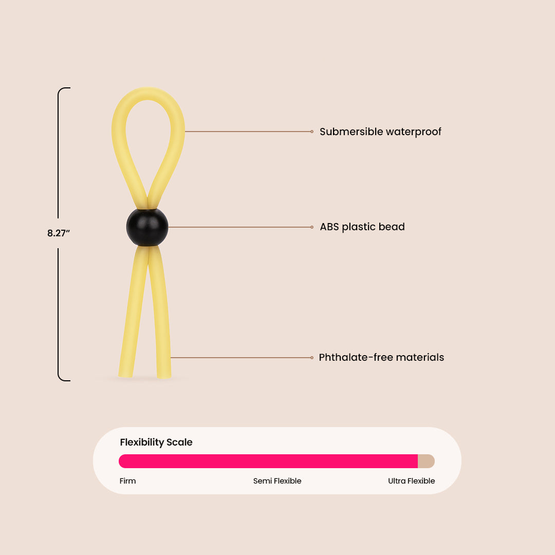 Lasso Erection Keeper - Soft Adjustable Cock Ring for Men | Enhance Performance & Prolong Intimacy | Perfect for Couples & Solo Play