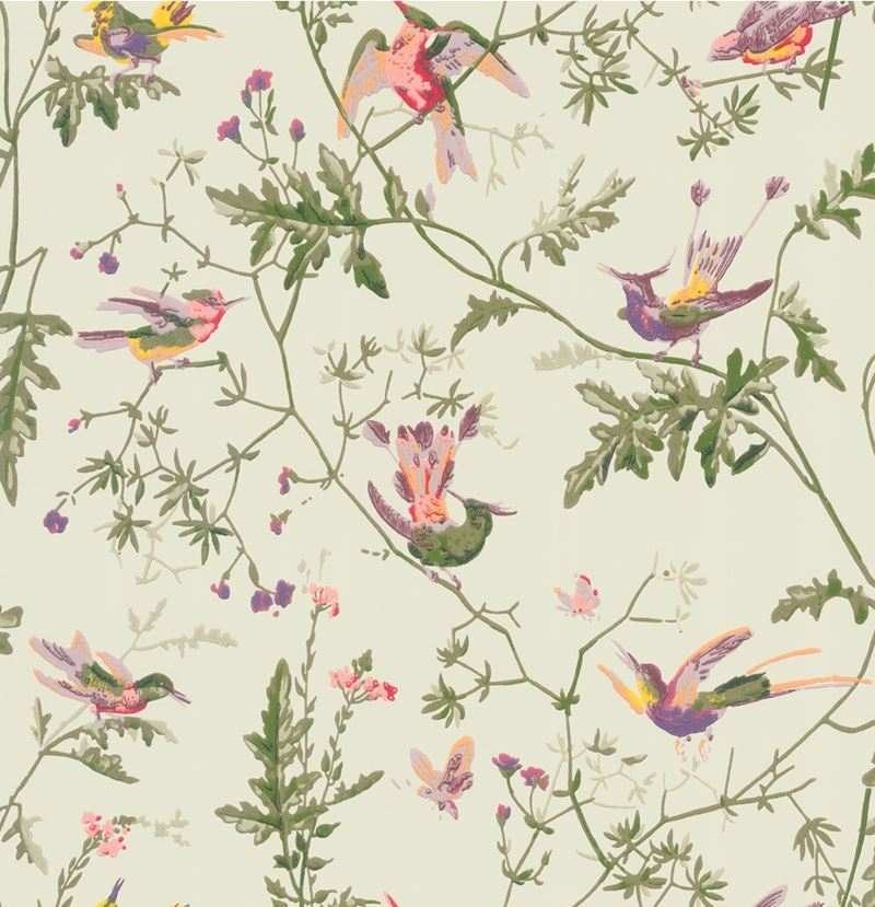 Cole and Son Hummingbirds Wallpaper - 100/14070 Floral Design for Living Room, Bedroom & Nursery Decor | Premium Peel & Stick Wallpaper