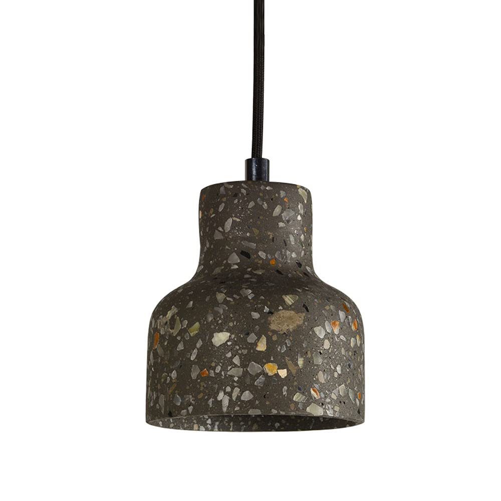 Nordic Style Translucent Chandelier - Macaron Color Cement Hanging Pendant Light, Single Head Round Mini Ceiling Lamp for Study, Kitchen Island, Bar, Dining Room & Bedroom | Modern Scandinavian Lighting for Home Decor