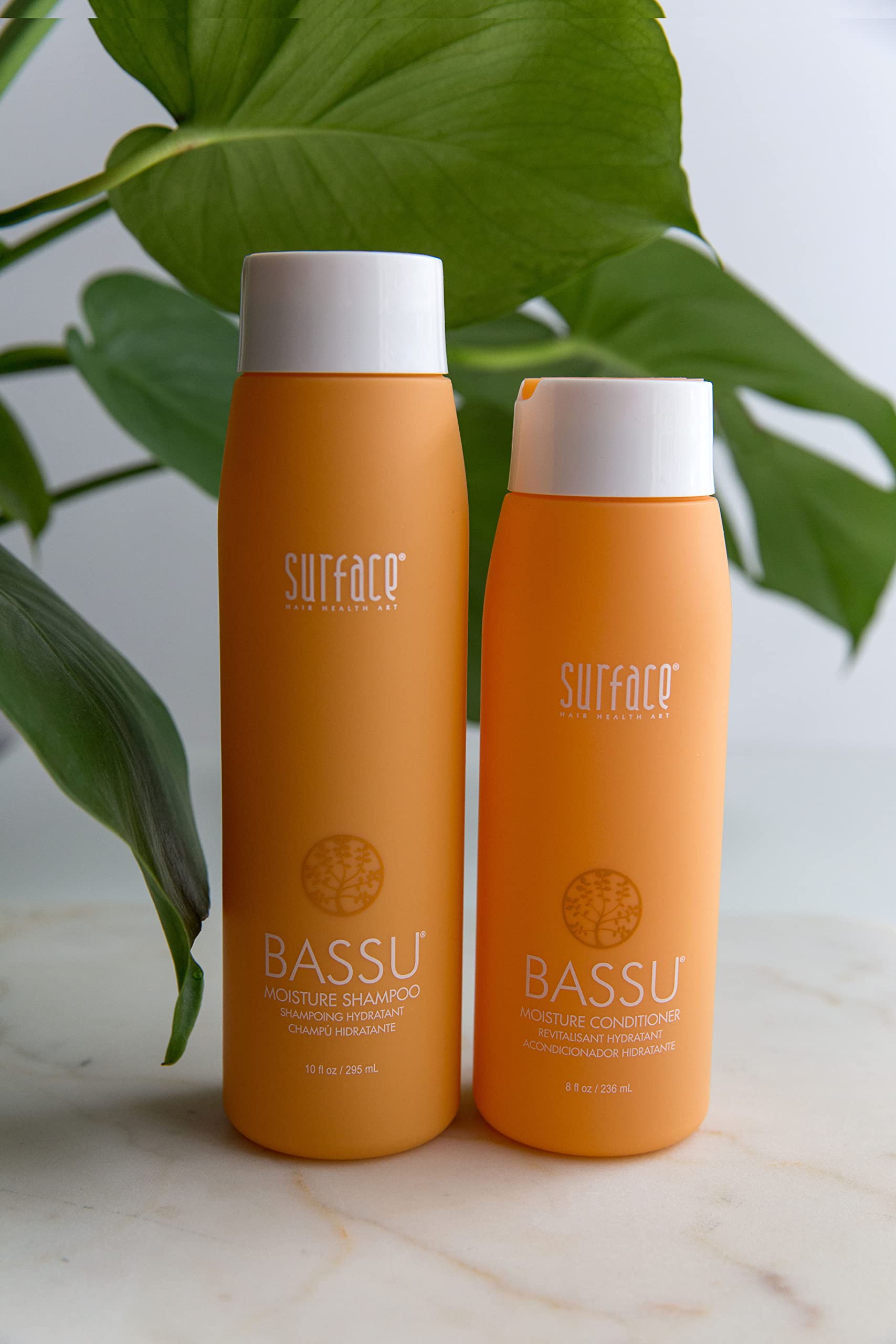 Sulfate-Free Surface Hair Bassu Moisture Shampoo - Hydrating & Cleansing for Shiny Hair - Perfect for Dry, Damaged Hair & Daily Hair Care Routine