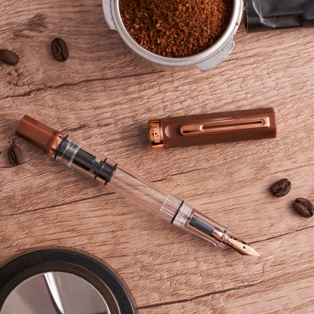 TWSBI Eco Espresso Fountain Pen with Bronze Trim - Smooth Writing Experience for Journaling, Note Taking & Calligraphy