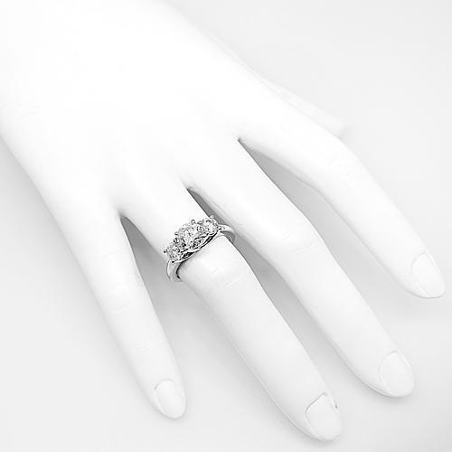 14K White Solid Gold Three Stone Diamond Engagement Ring 1.96 Carat Total Weight - Perfect for Proposals, Anniversaries & Bridal Jewelry