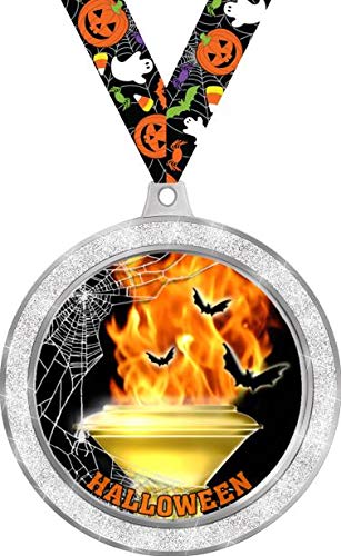 Halloween Medals for Awards & Prizes - Halloween Torch Medals - Bulk Halloween Themed Medals for Costume Parties, Trick or Treat, School Events & Competitions - Prime Eligible