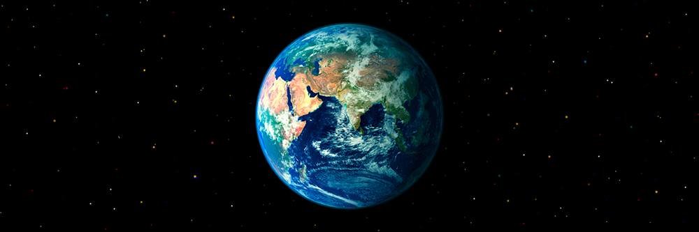 Self-Adhesive Wall Mural - Earth from Space View Featuring Asia & Africa (36
