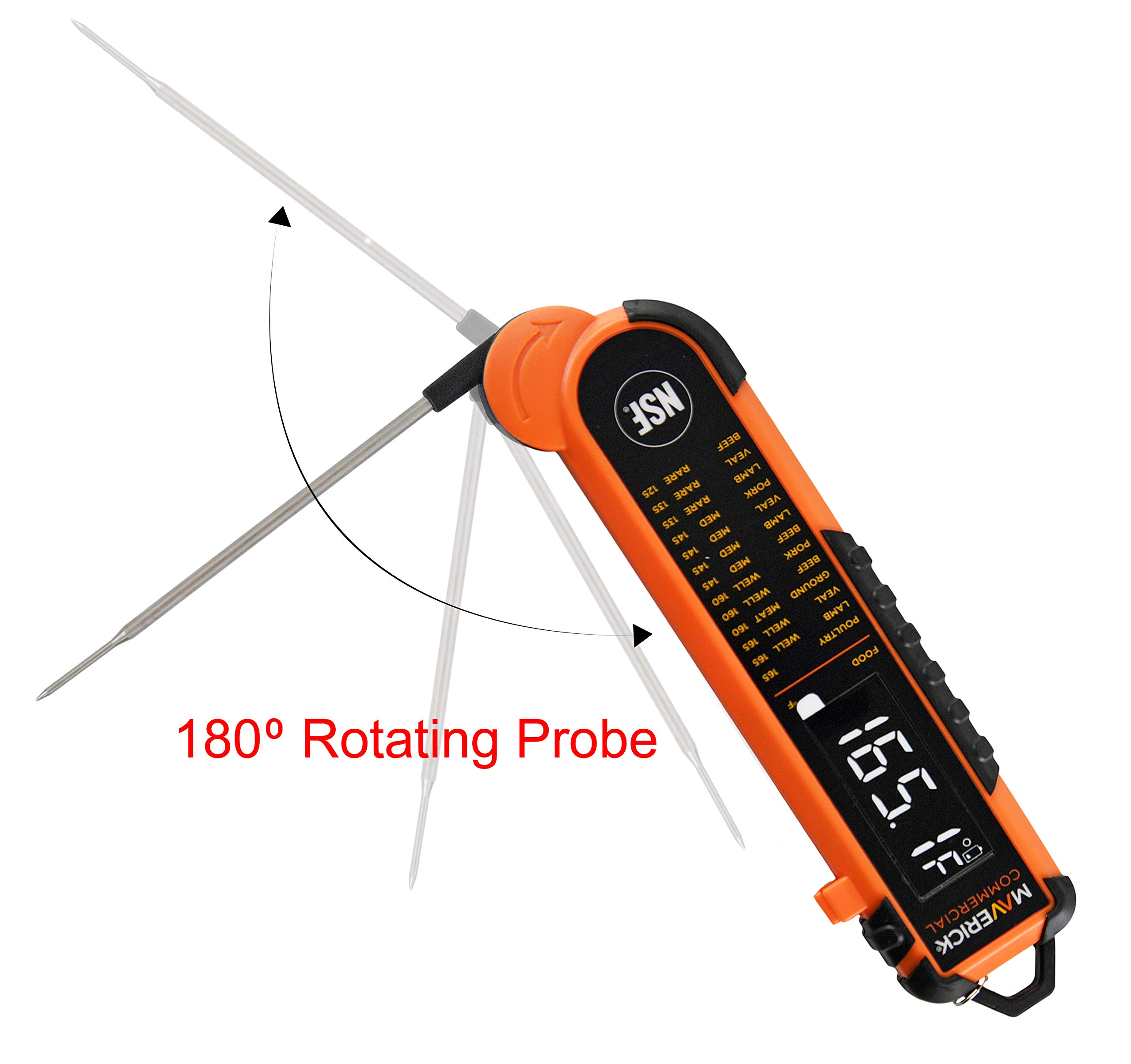 High Accuracy ProTemp Thermocouple Probe with Red Handle - Digital Thermometer Sensor for Cooking, HVAC, Industrial & Scientific Applications