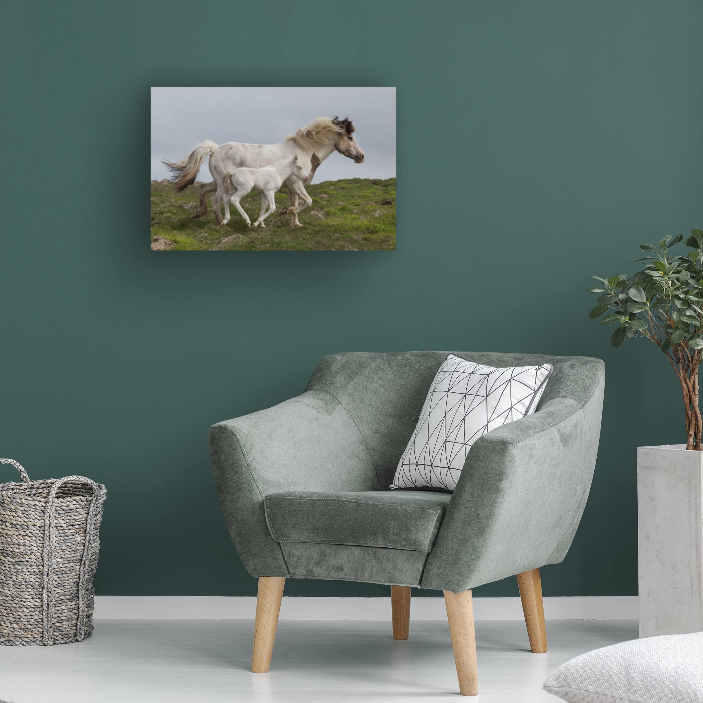Trademark Fine Art 'Mothers Running Lesson' Canvas Wall Art Print by Torsteinn H Ingibergsson - Perfect for Living Room, Bedroom & Office Decor