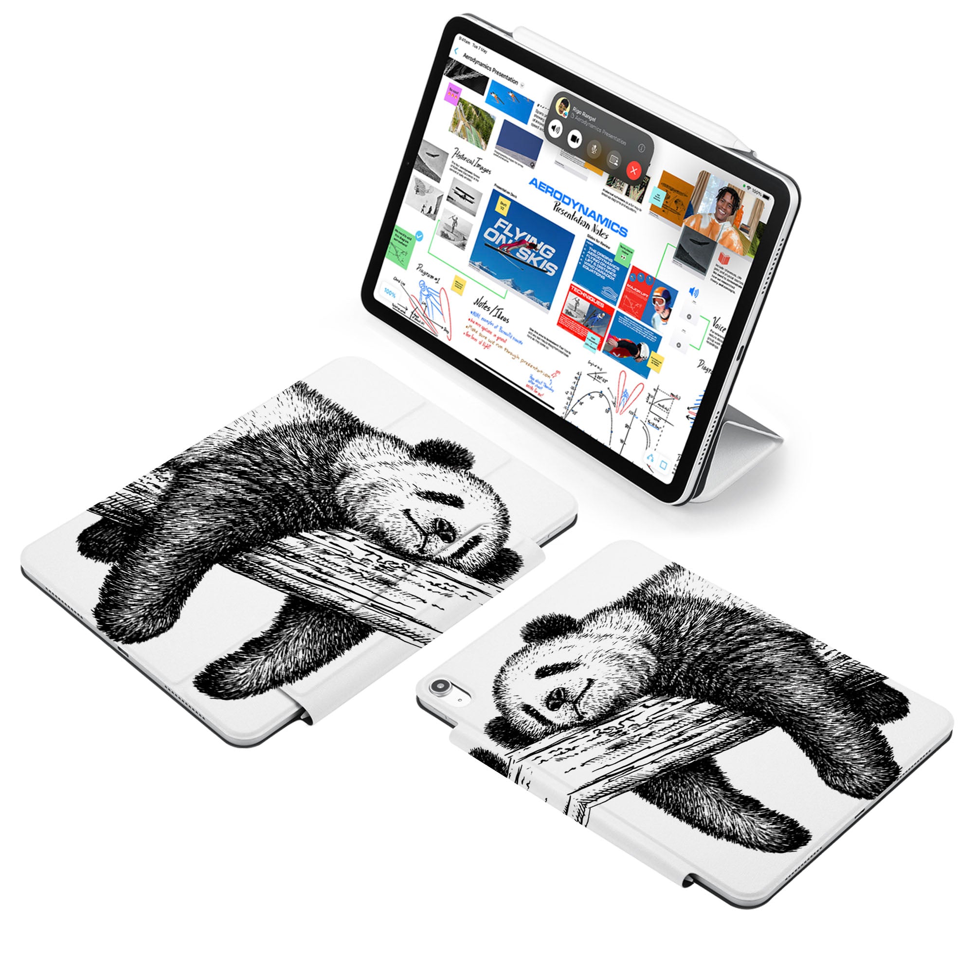 SlimFit iPad Case with Cute Animal Design - Ultra Thin Lightweight Protective Cover for iPad Air/Pro, Perfect for Work, School & Travel