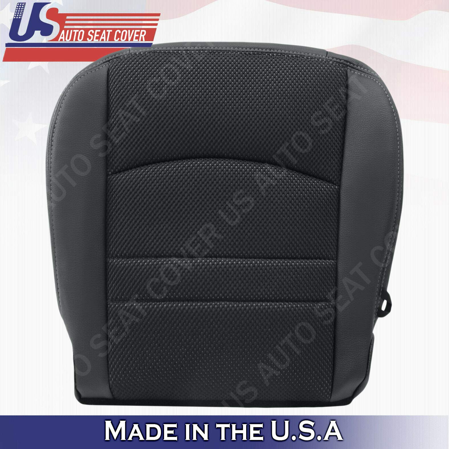2013-2018 Dodge Ram 1500 Sport Seat Cover - Black Cloth/Leather Bottom Replacement for Driver Side | Perfect for Truck Interior Protection & Comfort Upgrade