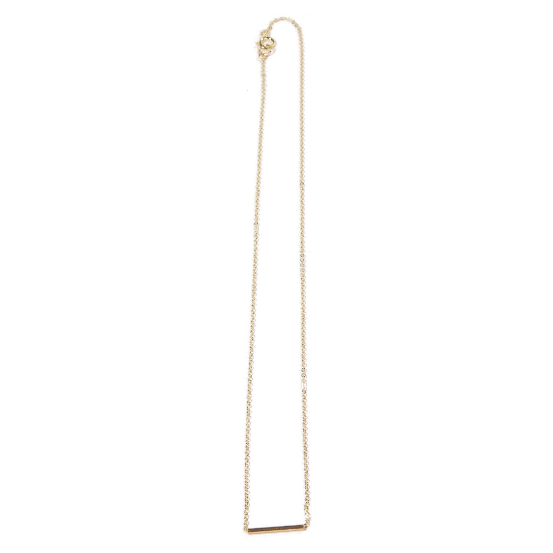 Elegant Tube Bar Necklace for Women - Minimalist Gold Pendant Chain - Perfect for Everyday Wear, Office & Date Night